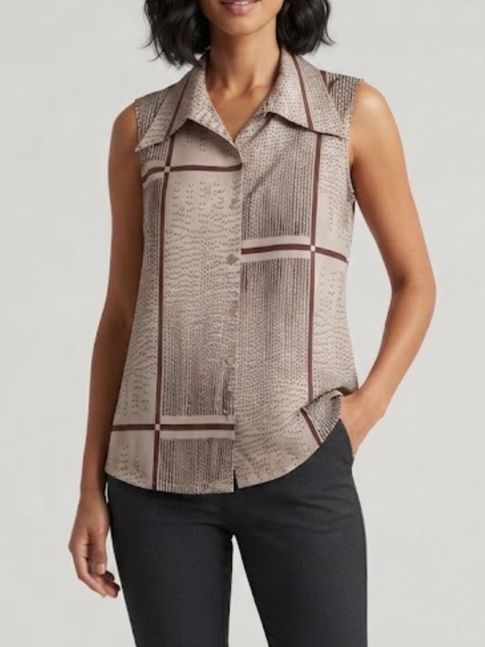 Vintage Polyester Sleeveless Shirt nwt